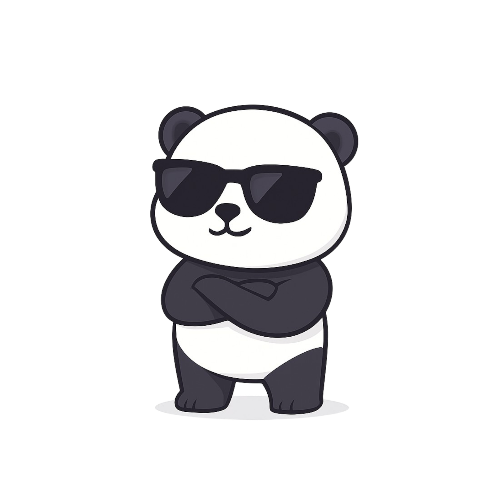 Panda usando óculos escuros